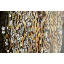 PEINTURE SUR TOILE LAQUÉE JAGUAR AVEC CADRE -A- CM 82X4X82
