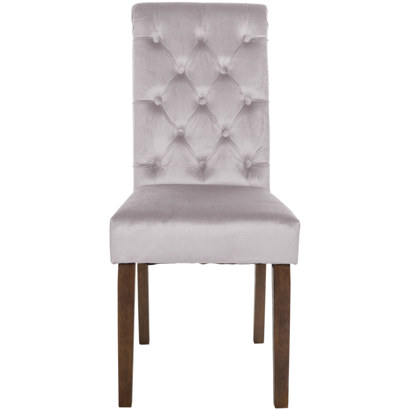 Chaise de salle à manger Lisburn en velours gris