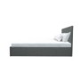 MARTIN Lit coffre adulte - Simili gris - Sommier inclus - 160 x 200 cm