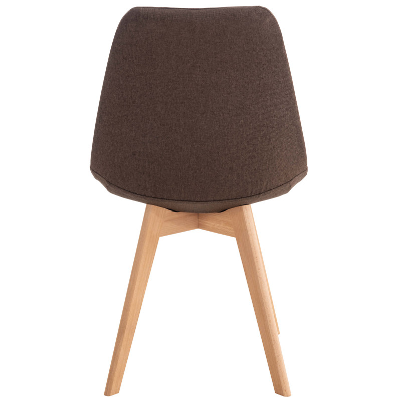 Ensemble de 4 chaises Linares en tissu marron