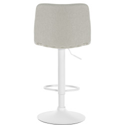 Tabouret de bar Lex tissu blanc crème