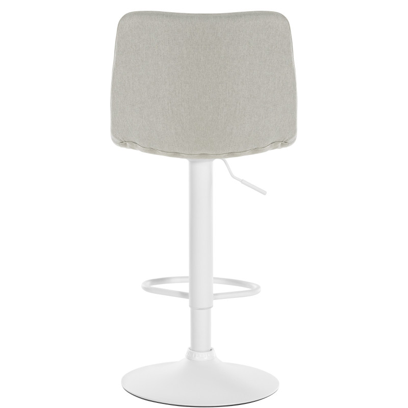 Tabouret de bar Lex tissu blanc crème