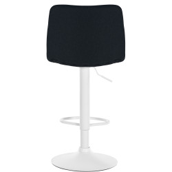 Tabouret de bar Lex tissu blanc noir