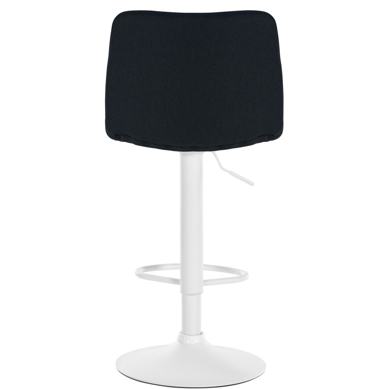 Tabouret de bar Lex tissu blanc noir