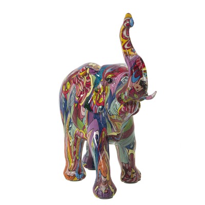 Figurine Décorative Alexandra House Living Multicouleur Plastique Eléphant 10 x 23 x 22 cm