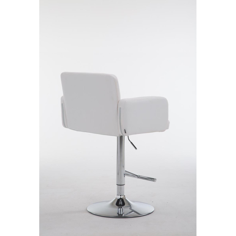 Tabouret de bar Los Angeles, en similicuir C blanc