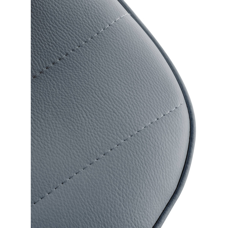 Tabouret de bar Lex simili cuir gris chrome