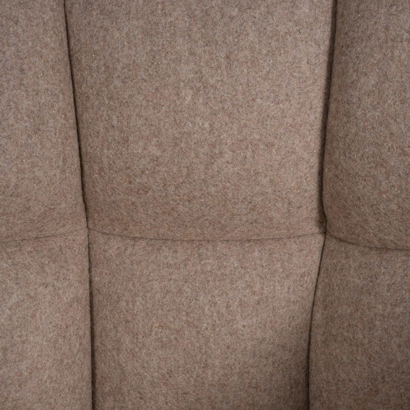 Tabouret de bar Damaso W feutre taupe