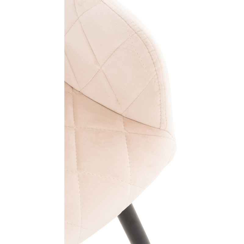 Chaise de salle à manger Shila, velours, beige