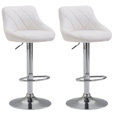 Lot de 2 tabourets de bar Lazio simili cuir C