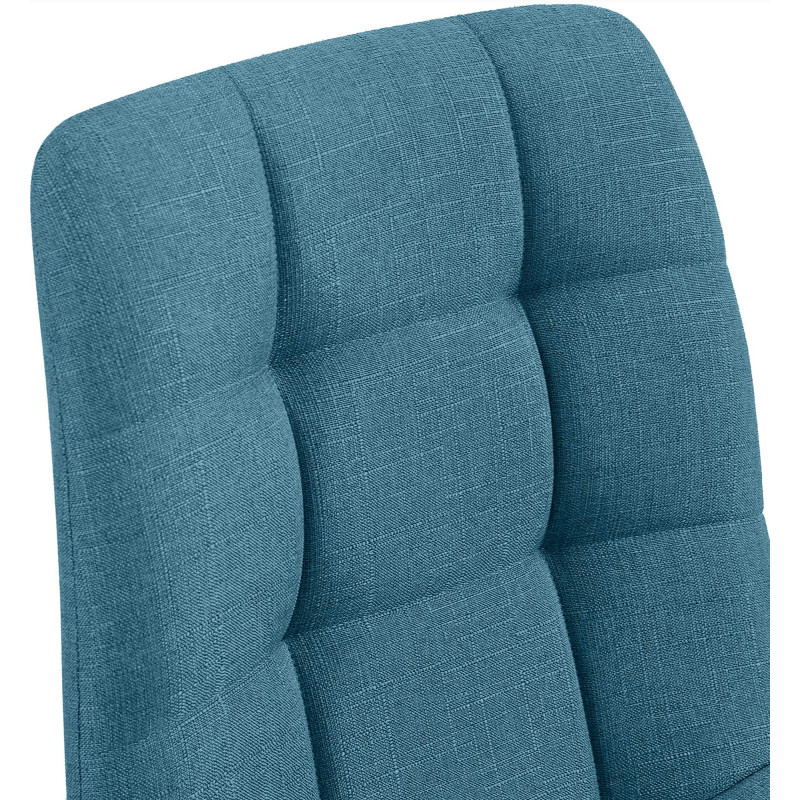 Chaise de salle à manger Tilde en tissu bleu