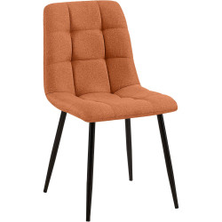 Chaise de salle à manger Tilde en tissu orange