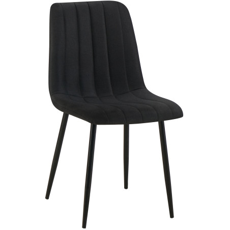 Chaise Dijon, tissu noir