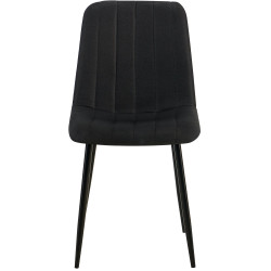 Chaise Dijon, tissu noir