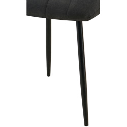 Chaise Dijon, tissu noir