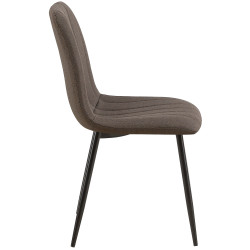 Chaise Dijon, tissu marron