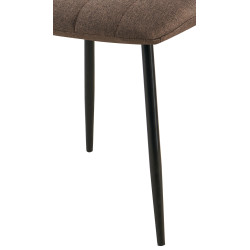 Chaise Dijon, tissu marron