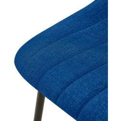 Chaise Dijon, tissu bleu