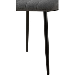 Chaise Dijon, tissu gris foncé