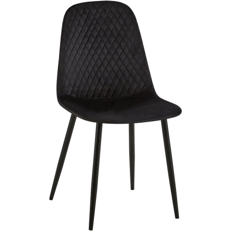 Fauteuil Giverny, velours, noir