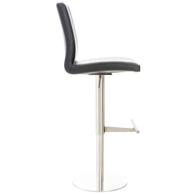 Tabouret de bar Cadiz simili cuir acier inoxydable