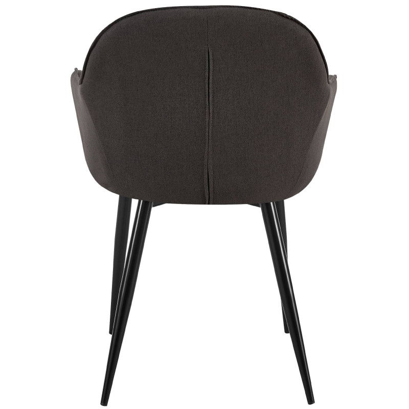 Chaise de salle à manger Boise en tissu noir