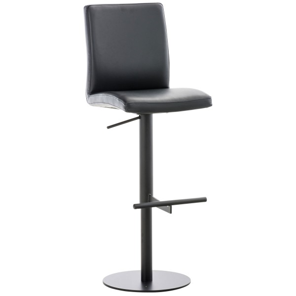 Tabouret de bar Cadiz simili cuir noir