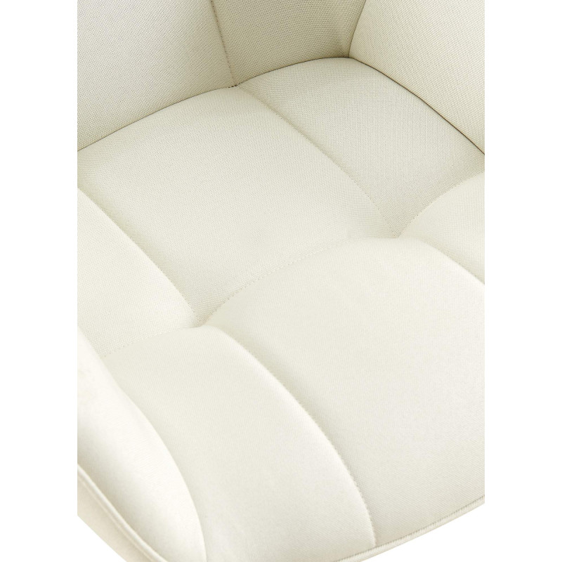 Chaise de salle à manger Roseville, tissu crème