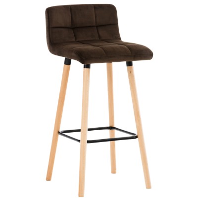 Tabouret de bar en velours Lincoln