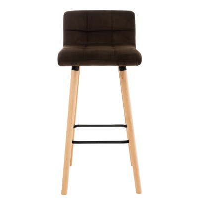 Tabouret de bar en velours Lincoln