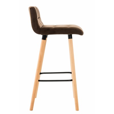 Tabouret de bar en velours Lincoln