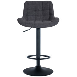 Lot de 2 tabourets de bar Tover tissu noir
