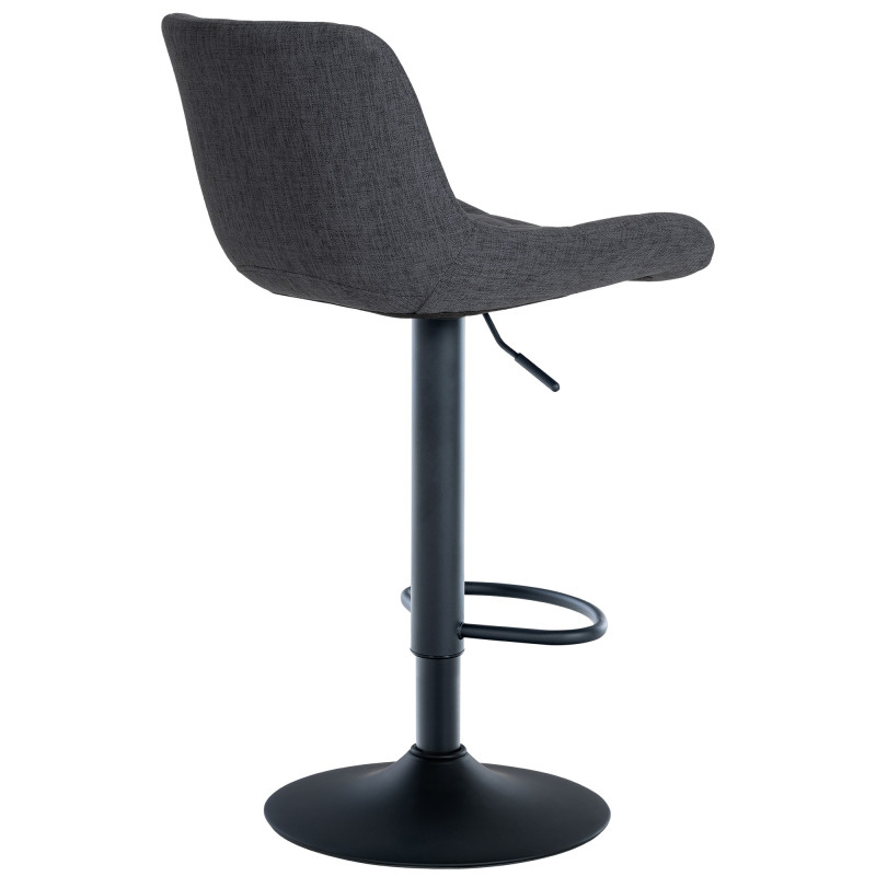 Lot de 2 tabourets de bar Tover tissu noir