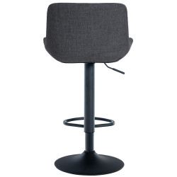 Lot de 2 tabourets de bar Tover tissu noir
