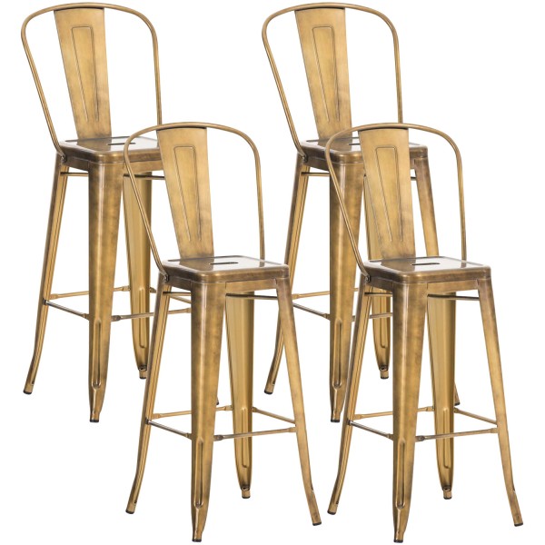 Lot de 4 tabourets de bar Aiden