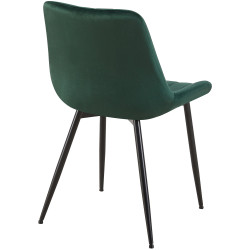 Chaise Rahden en velours vert