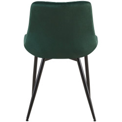 Chaise Rahden en velours vert