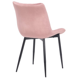 Chaise Rahden en velours rose