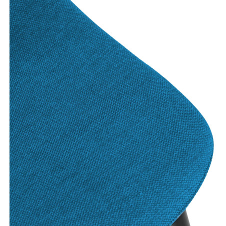 Ensemble de 4 chaises de salle à manger Napier en tissu bleu