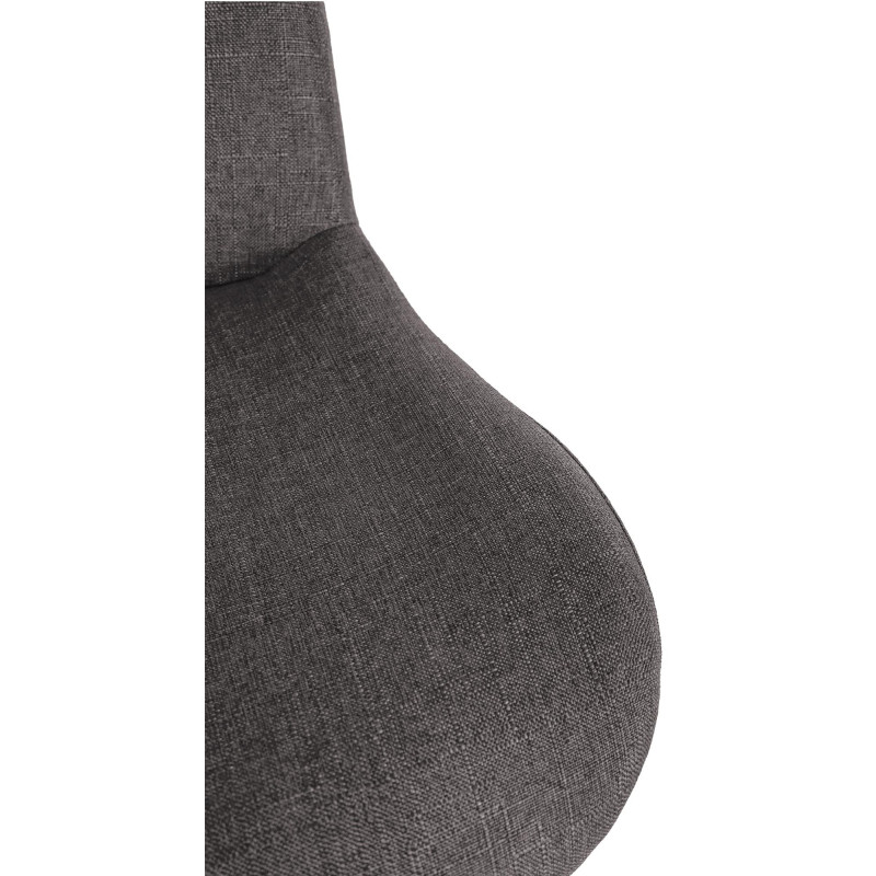 Lot de 2 tabourets de bar Solon tissu noir gris foncé