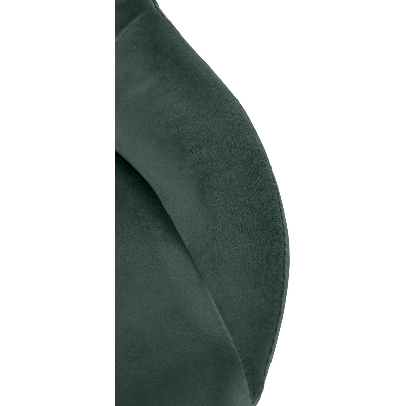 Tabouret de bar Milet velours blanc vert