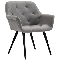 Chaise de salle à manger Langford, tissu gris