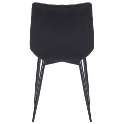 Ensemble de 2 chaises Rahden en velours noir