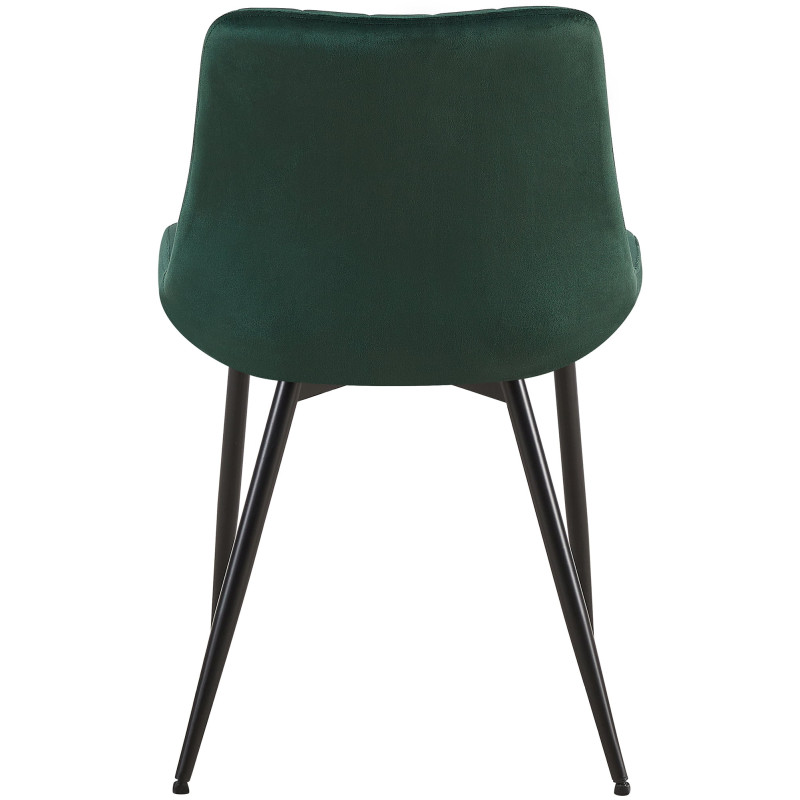 Ensemble de 2 chaises Rahden en velours vert