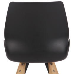 Chaise Luna, en plastique, noire