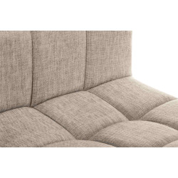 Tabouret de bar Calma tissu blanc crème