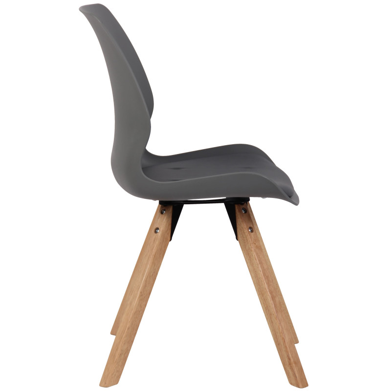 Chaise Luna, en plastique, grise