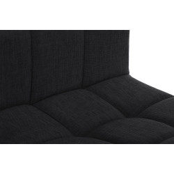 Tabouret de bar Calma tissu blanc noir