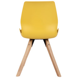 Chaise Luna, en plastique, jaune