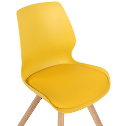Chaise Luna, en plastique, jaune